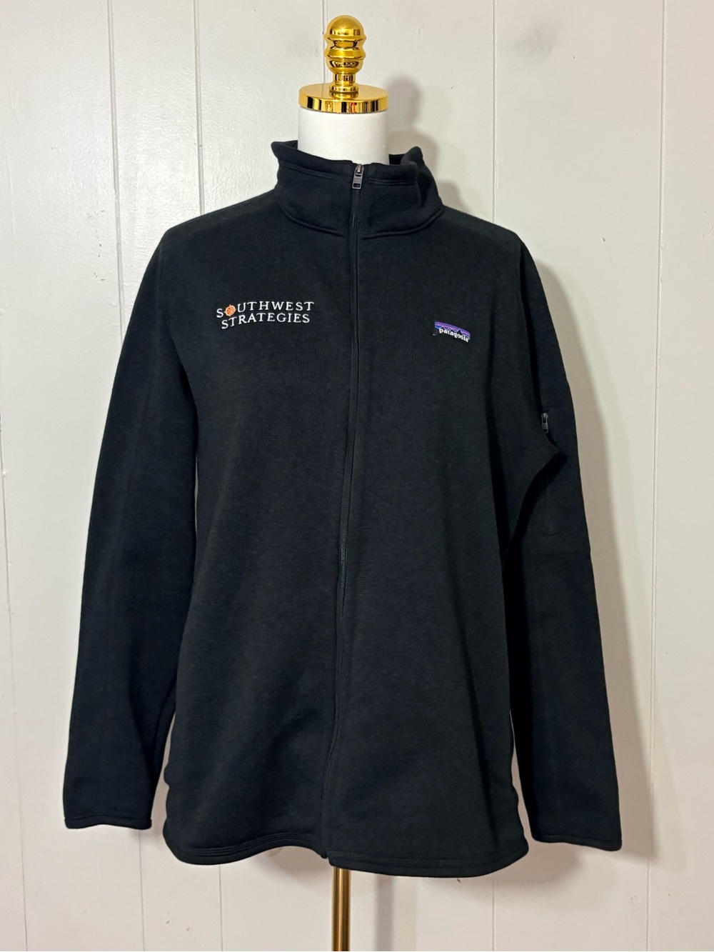 Patagonia Better Sweater Jacket Women’s XXL Black Full Zip Fleece Logo
